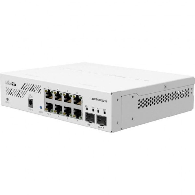 Комутатор Mikrotik CSS610-8G-2S+IN (8x1G, 2xSFP+, SwOS) (CSS610-8G-2S+IN) Комутатор Mikrotik CSS610-8G-2S+IN (8x1G, 2xSFP+, SwOS) (CSS610-8G-2S+IN)