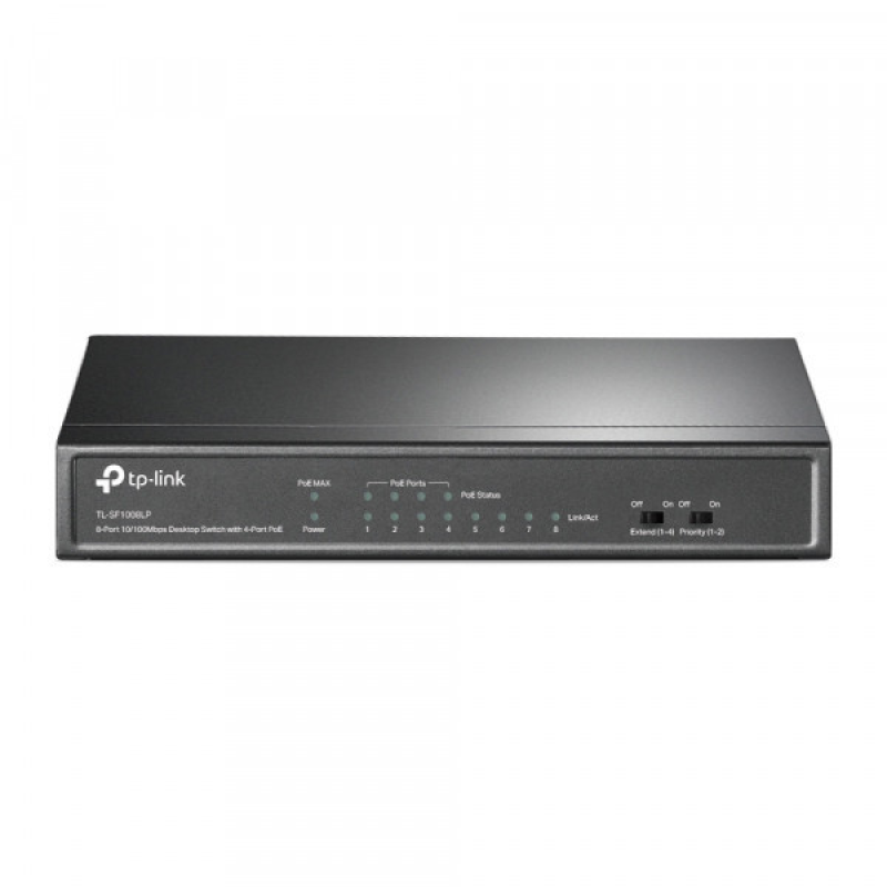 Комутатор TP-Link TL-SF1008LP 8x1FE/4xPoE 41W некерований 250м (TL-SF1008LP) Комутатор TP-Link TL-SF1008LP 8x1FE/4xPoE 41W некерований 250м (TL-SF1008LP)