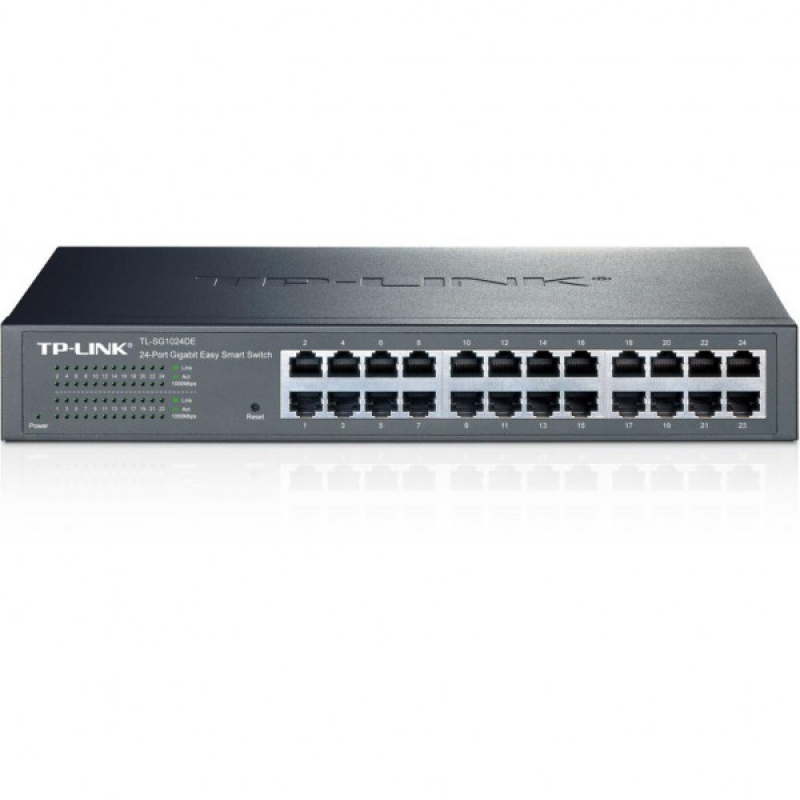 Комутатор TP-Link TL-SG1024DE, 24xRJ-45 10/100/1000, 19“ (TL-SG1024DE)