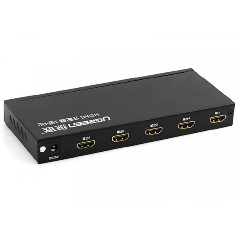 Сплітер HDMI 1.4 UHD 4K/30Hz 3D, HDCP,1080P 1*4 40202 UGREEN Чорний (40202)