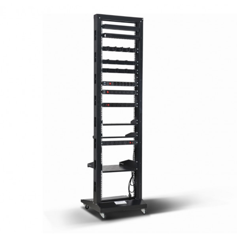 Стійка 19“, high 42U, одинарна, чорна, 250кг, Kingda (KD-202-6641) Стійка 19“, high 42U, одинарна, чорна, 250кг, Kingda (KD-202-6641)