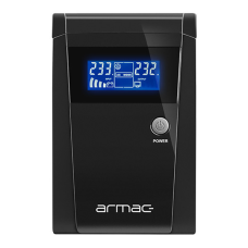 ДБЖ Armac OFFICE O/1000F/LCD, Line Interactive 1000VA/650W, 3хSchuko, USB-B LCD Metal Case (O/1000F/LCD)
