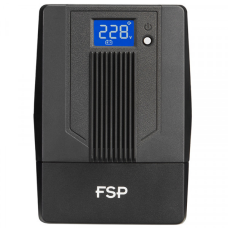 ДБЖ FSP iFP-800, 800ВА/480Вт, USB, LCD, 2хSchuko, AVR, Black (PPF4802000)