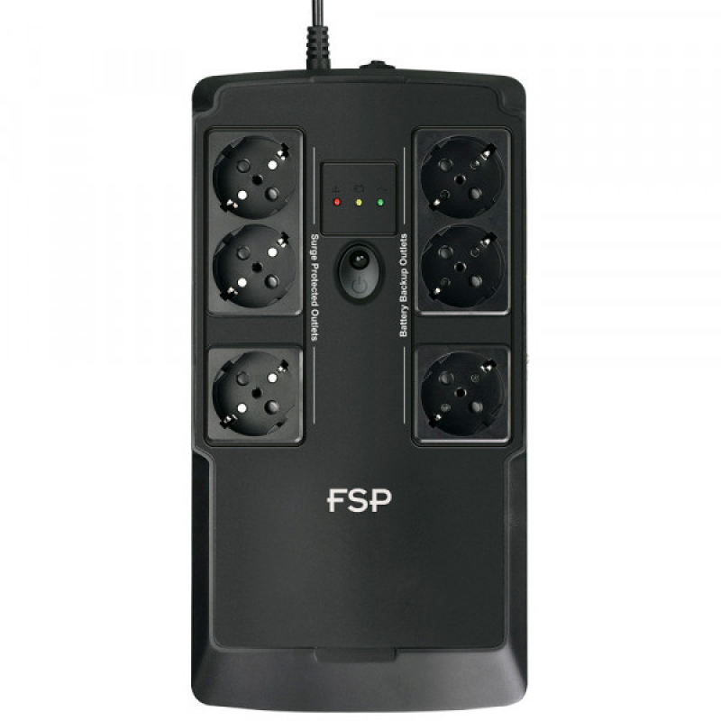 ДБЖ FSP NanoFit 600, 600ВА/360Вт, USB, LED, 6*SCHUKO AVR (PPF3602301) ДБЖ FSP NanoFit 600, 600ВА/360Вт, USB, LED, 6*SCHUKO AVR (PPF3602301)