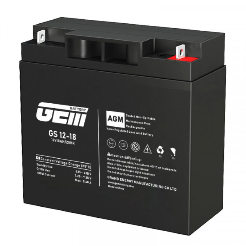 Акумуляторна батарея GEM Battery 12V, 18.0A (GS 12-18)