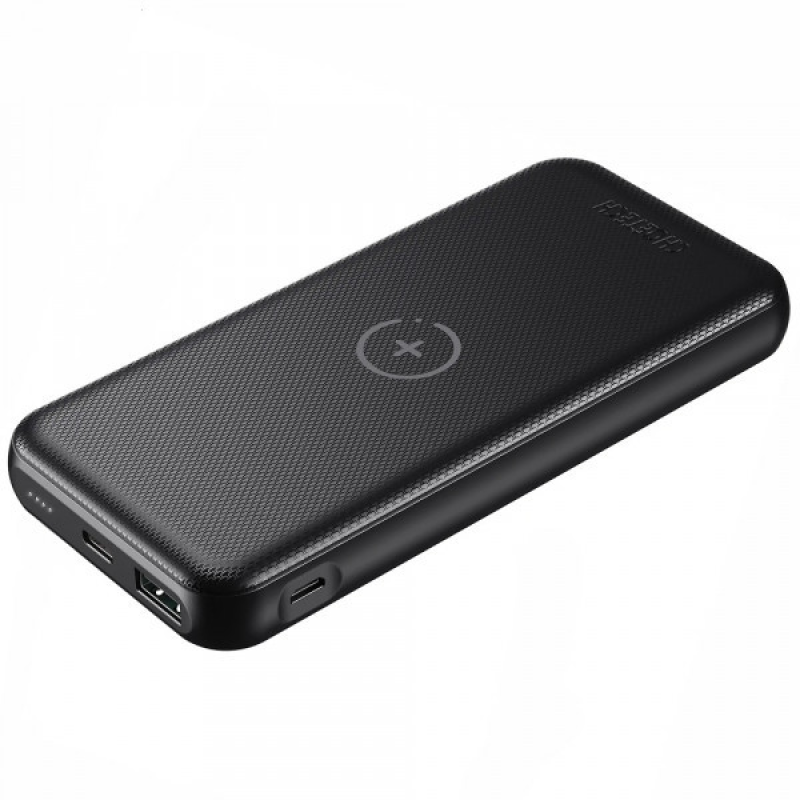 УМБ Choetech 10000mAh, 18W PD3.0/QC3.0, Wireless 10W, USB-C In/out, USB-A+Micro Li-pol чорна (B650-V2-CC-BK)