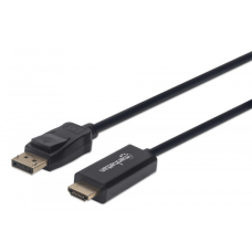 Кабель DisplayPort M — HDMI M 1 м, 4K@60Hz UFHD, Manhattan (153195)