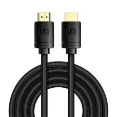 Кабель HDMI M - M, 1m, V2.1 8K, High Definition Series (Zinc alloy) WKGQ000001 Baseus Чорний (WKGQ000001)