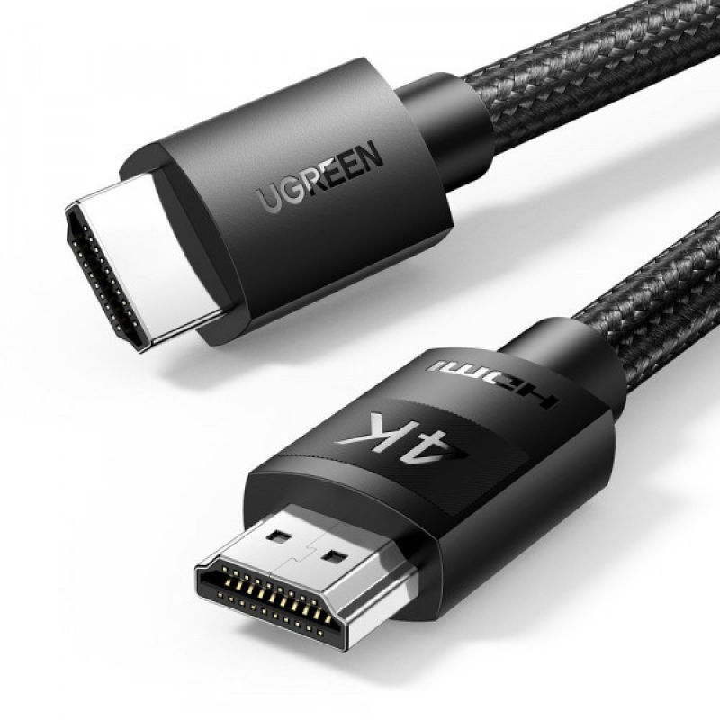 Кабель HDMI M - M, 5.0 м, V2.0 Cafule 4K@60Hz, в поліуретановій оплітці HD119 UGREEN (40103)