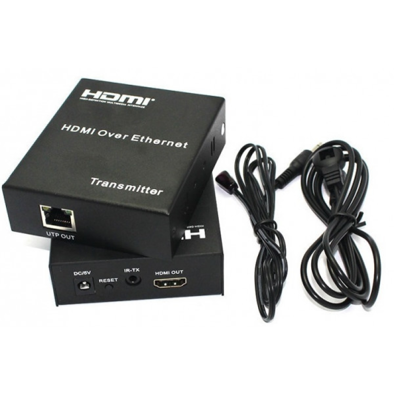 Подовжувач HDMI по кабелю UTP до 120м з БЖ 3D, (RX/TX) (S0614)