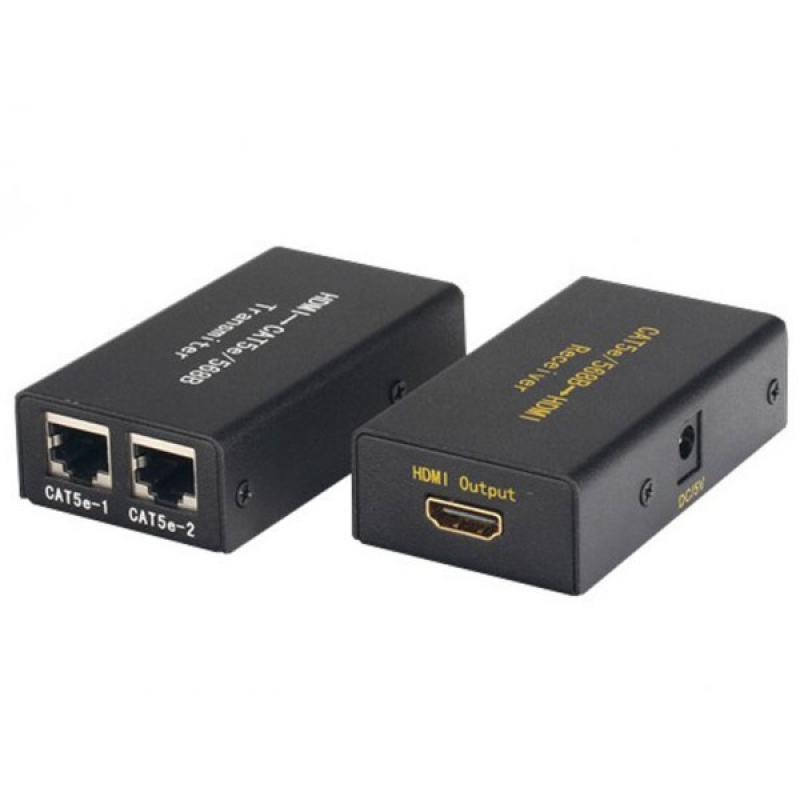 Подовжувач HDMI по кабелю UTP до 30м з БЖ (RTL) (S0624)