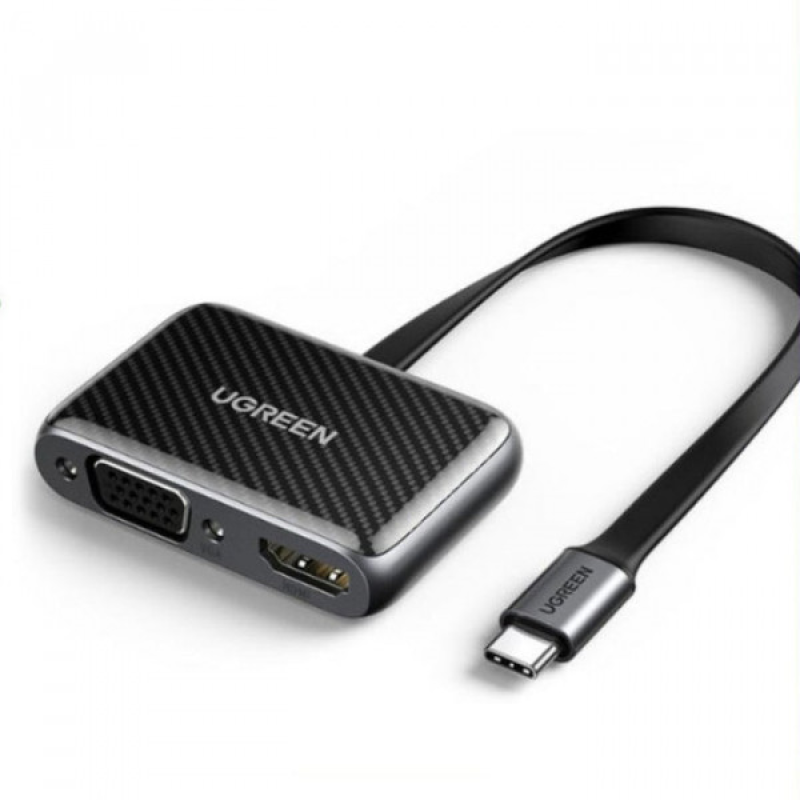 Перехідник USB 2.0 --> HDMI+VGA (HDMI 1.4b) CM303 чрний Ugreen (70549) Перехідник USB 2.0 --> HDMI+VGA (HDMI 1.4b) CM303 чрний Ugreen (70549)