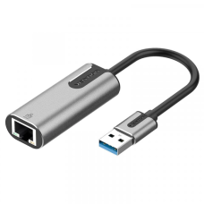 Перехідник USB 3.0 --> Ethernet RJ45 1000Mb Aluminum чорний Vention (CEWHB)