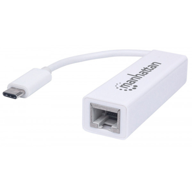 Перехідник USB Type C --> Ethernet RJ45 1000 Mb Manhattan (507585) Перехідник USB Type C --> Ethernet RJ45 1000 Mb Manhattan (507585)