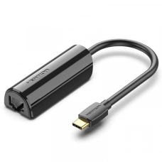 Перехідник USB3.1 Type-C --> Ethernet RJ45 1000 Mb Gigabit Vention (CFBBB)