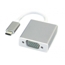 Перехідник USB3.1 Type-C --> VGA (F), білий (S0743)