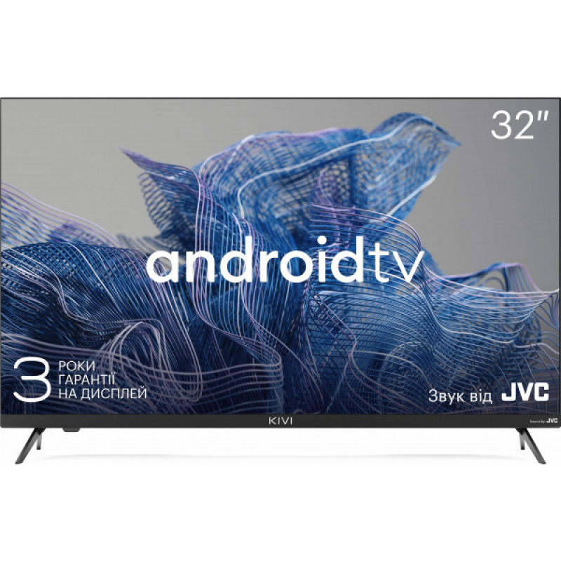 TV 32 Kivi 32H750NB HD/Smart/Android/T2/2х8Вт/JVC Sound/Frameless/Black (32H750NB)