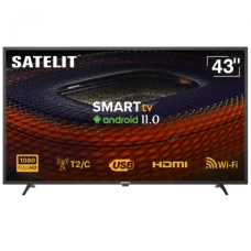 TV 43 Satelit 43F9150ST Full HD/T2/Android 11/2х8Вт/2хHDMI/2хUSB/Wi-Fi/Ethernet/Black (43F9150ST)