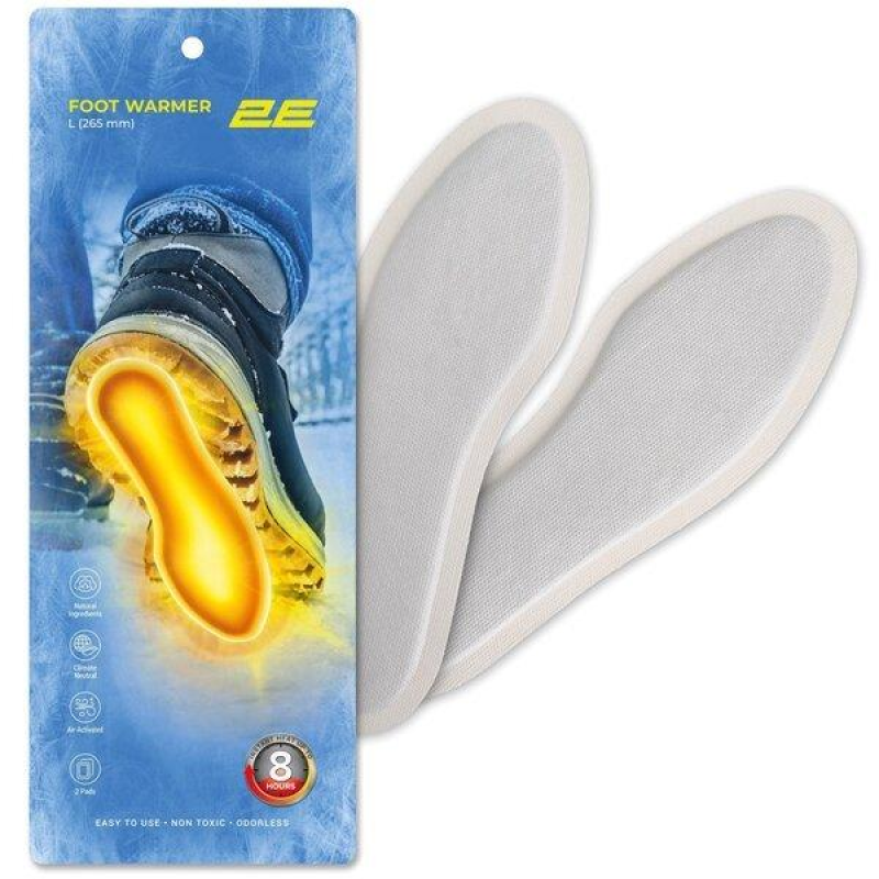 Сольова термохімічна грілка для ніг 2E, XL (283мм), до 8 годин (2E-NAFW8XL)