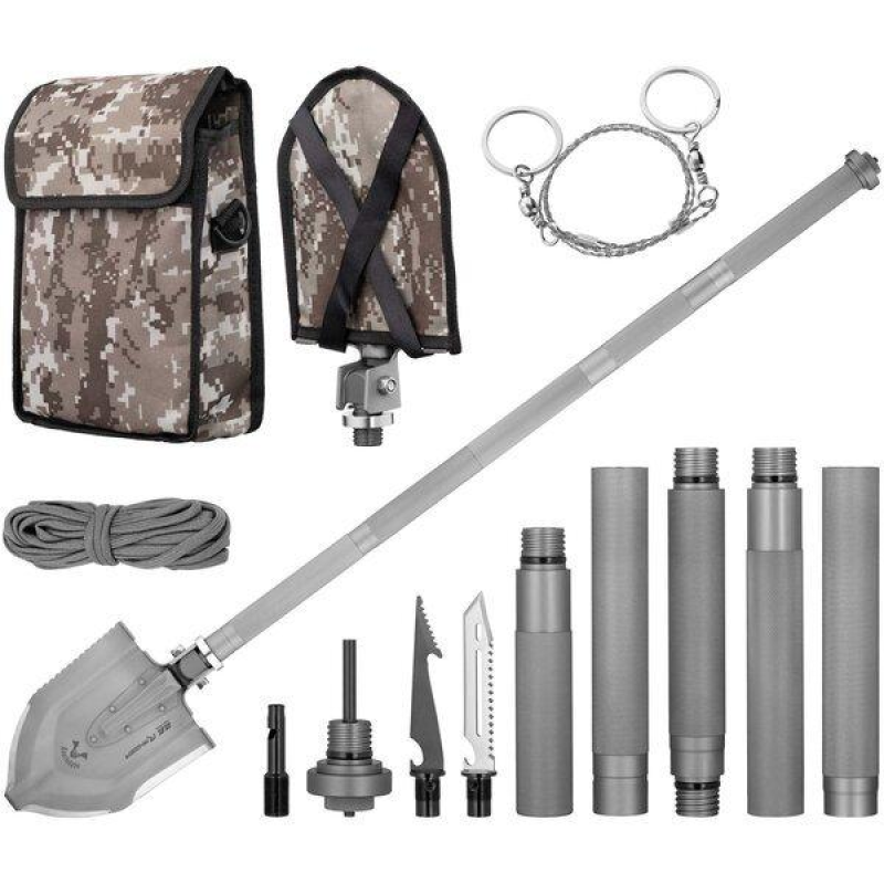 Лопата-мультитул тактична 2E Ranger Steel Gray розбірна, 22в1, з чохлом у комплекті (2E-TSMTSF1-STGR) Лопата-мультитул тактична 2E Ranger Steel Gray розбірна, 22в1, з чохлом у комплекті (2E-TSMTSF1-STGR)