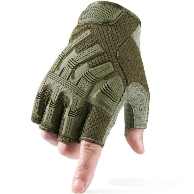 Рукавички тактичні 2E, безпалі XL, зелені (2E-TACTGLOSUM-XL-OG)