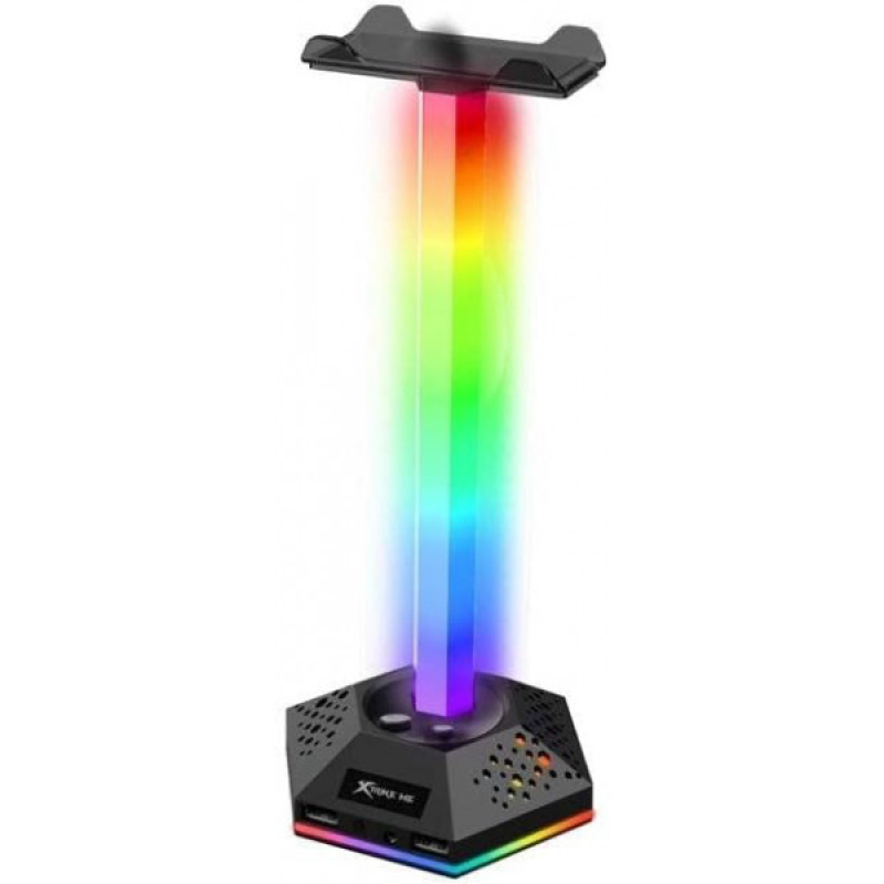 ПІДСТАВКА ДЛЯ ГАРНІТУРИ XTRIKE ME RGB 2XUSB2.0 HUB, USB КАБЕЛЬ 1,9М, ВLACK (HT-03) ПІДСТАВКА ДЛЯ ГАРНІТУРИ XTRIKE ME RGB 2XUSB2.0 HUB, USB КАБЕЛЬ 1,9М, ВLACK (HT-03)
