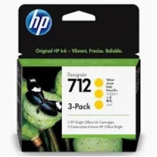 HP 712 DesignJet Т230/Т630/650 Yellow 3-Pack 29-ml 3ED79A