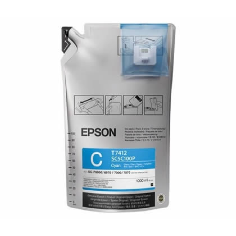 Epson SC-F6000/7000 UltraChrome DS Cyan (1Lx6packs) (C13T741200) Epson SC-F6000/7000 UltraChrome DS Cyan (1Lx6packs) (C13T741200)