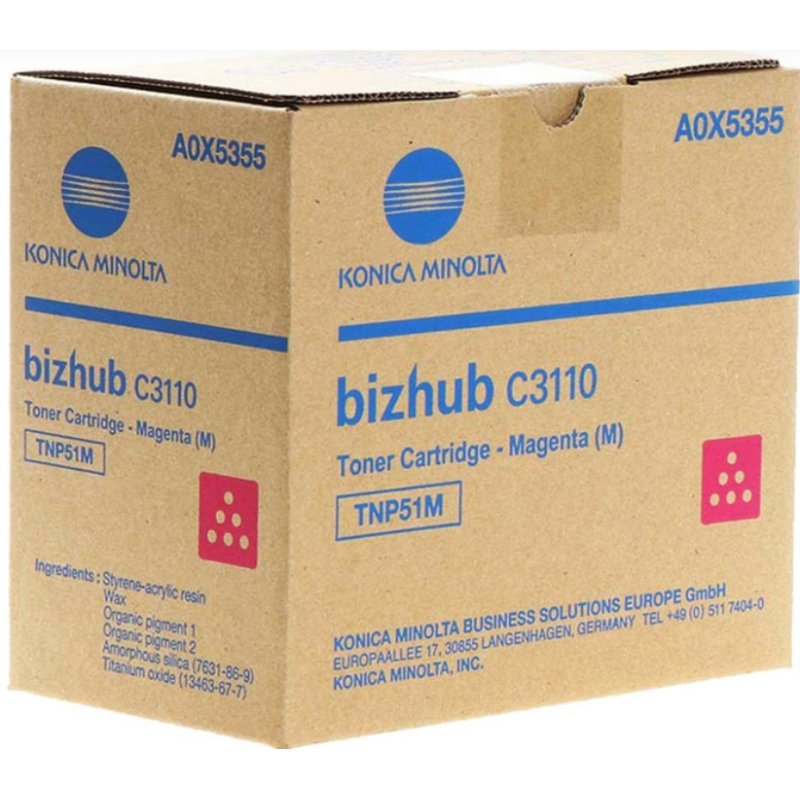 Тонер TNP51M A0X5355 пурпурний / magenta Konica Minolta bizhub C3110