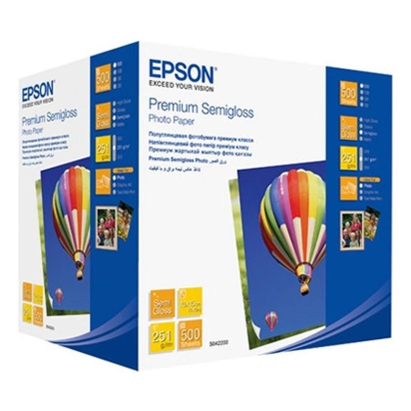 Epson Premium Semigloss Photo Paper 100mm x 150mm, 500 л. (C13S042200) Epson Premium Semigloss Photo Paper 100mm x 150mm, 500 л. (C13S042200)
