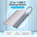 Док-станція USB3.1 Type-C --> DP/HDMI/VGA/USB-C/USB3.0x3/RJ45/SD/TF/TRRS 3.5mm/PD 100W Vention 12in1 (THSHC) Док-станція USB3.1 Type-C --> DP/HDMI/VGA/USB-C/USB3.0x3/RJ45/SD/TF/TRRS 3.5mm/PD 100W Vention 12in1 (THSHC)