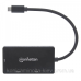 Док-станція USB3.1 Type-C --> HDMI/DVI-I/VGA Black Manhattan (152983) Док-станція USB3.1 Type-C --> HDMI/DVI-I/VGA Black Manhattan (152983)