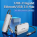 Хаб USB 3.1 Type-C -> 3хUSB 3.0/RJ45 Gigabit/PD 100W 5-in-1 Vention (TNFHB) Хаб USB 3.1 Type-C -> 3хUSB 3.0/RJ45 Gigabit/PD 100W 5-in-1 Vention (TNFHB)