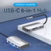 Хаб USB 3.1 Type-C -> 3хUSB 3.0/SD/TF/PD 100W 6-in-1 Vention (TNHHB) Хаб USB 3.1 Type-C -> 3хUSB 3.0/SD/TF/PD 100W 6-in-1 Vention (TNHHB)