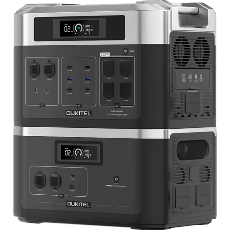 Комплект зарядної станції Oukitel BP2000E 2200Вт + батарея B2000E (4096Вт/г) EVE LiFePo4 UPS, MPPT