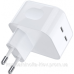 Зарядний пристрій 2хUSB-C 35W PD QC3.0 Q5008 білий Choetech (Q5008-EU-WH)