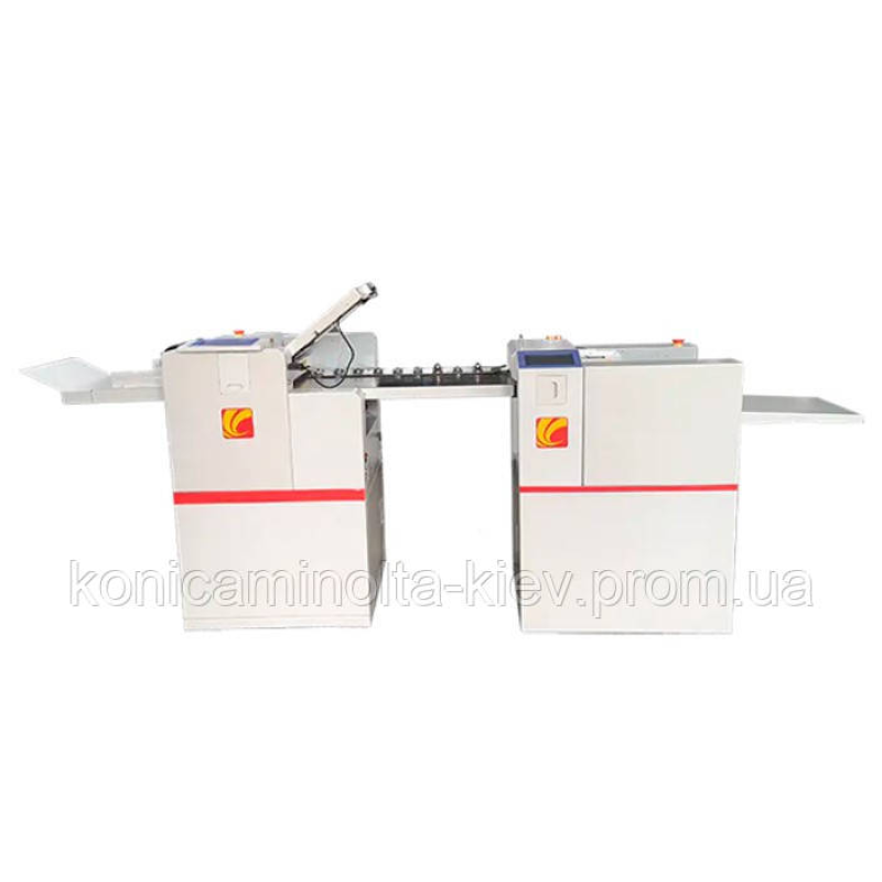 Бігувальна машина RD YH-360A електрична ударна+Фальцювальна машина автоматична RD-ZH590 підключаєма в лінію
