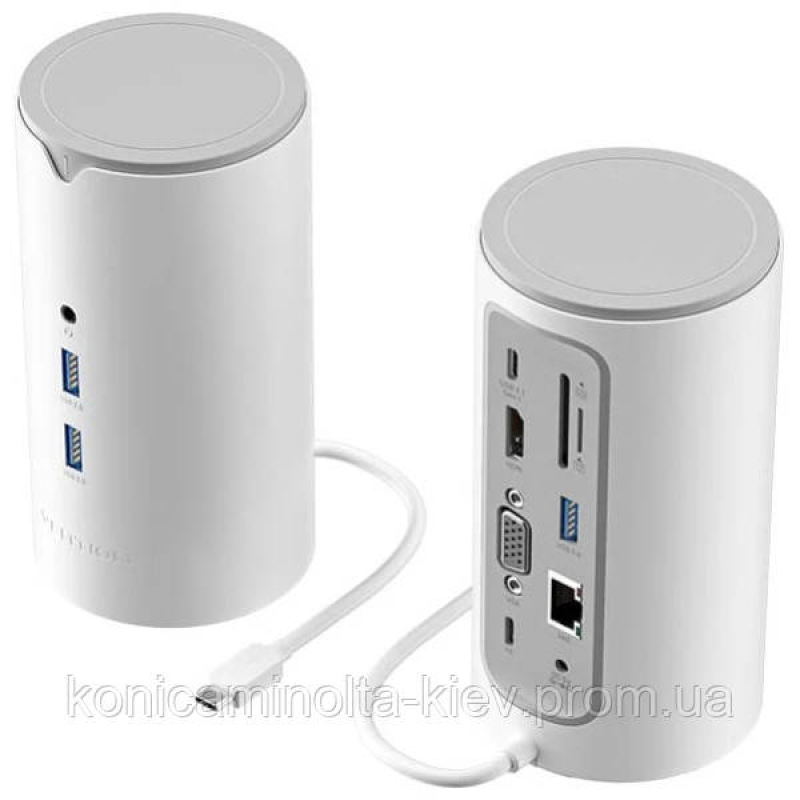 Док-станція USB3.1 Type-C --> HDMI/VGA/USB3.0x3/RJ45/SD/TF/TRRS 3.5m/PD/DC100W12-in-1Vention