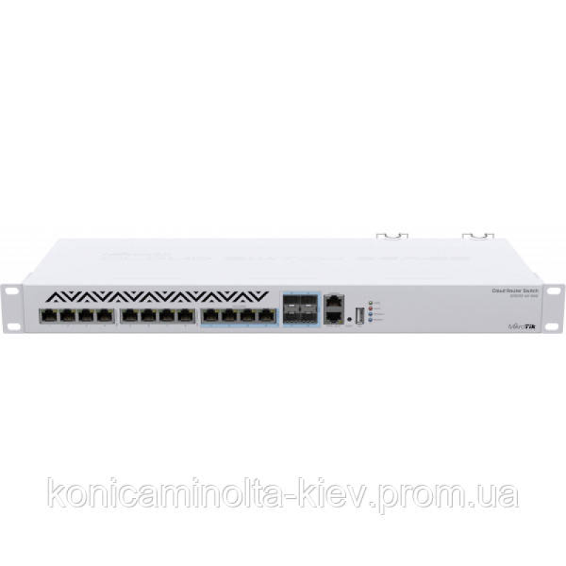 Комутатор Mikrotik CRS312-4C+8XG-RM, 8x10G, 4x10G/SFP+, USB, 1хFE