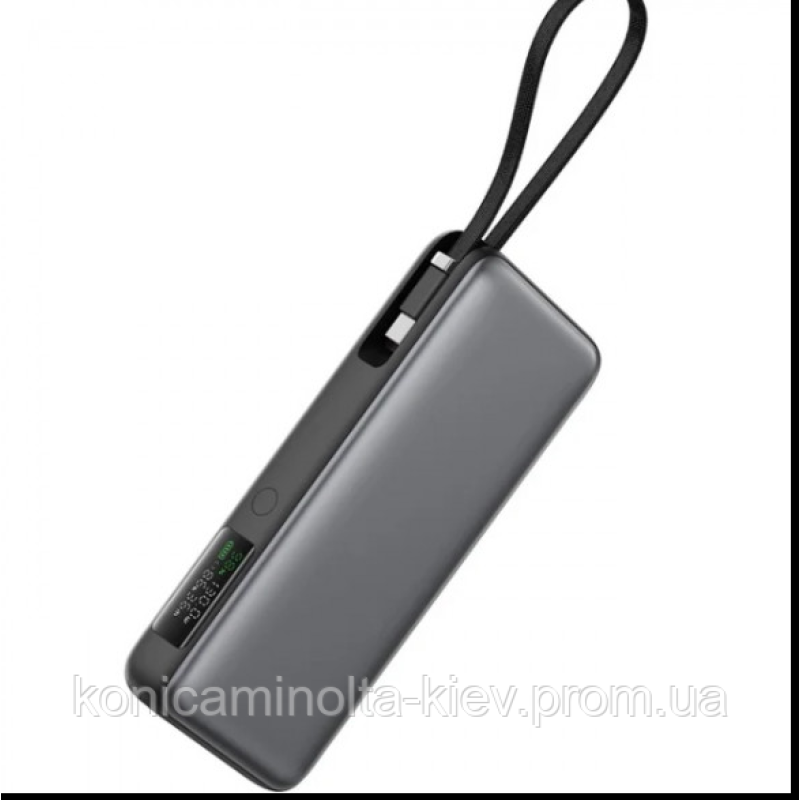 УМБ Acefast 20000mAh 130W PD,QC3.0 USB-A+USB-C In/Out,built-in cable M22 Gray