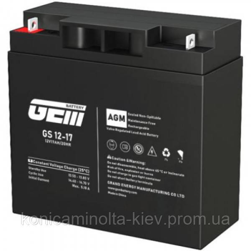 Акумуляторна батарея GEM Battery 12V-17Ah, AGM, F1/F2, (GS 12-17) Акумуляторна батарея GEM Battery 12V-17Ah, AGM, F1/F2, (GS 12-17)