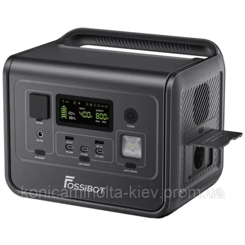 Зарядна станція FOSSiBOT F800 Black, 512 Вт*год