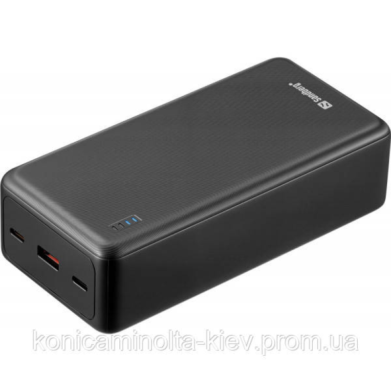 УМБ Sandberg 27000mAh Saver 22,5W 3A PD,QC3.0, USB-A,2xUSB-С, PowerThru, чорний