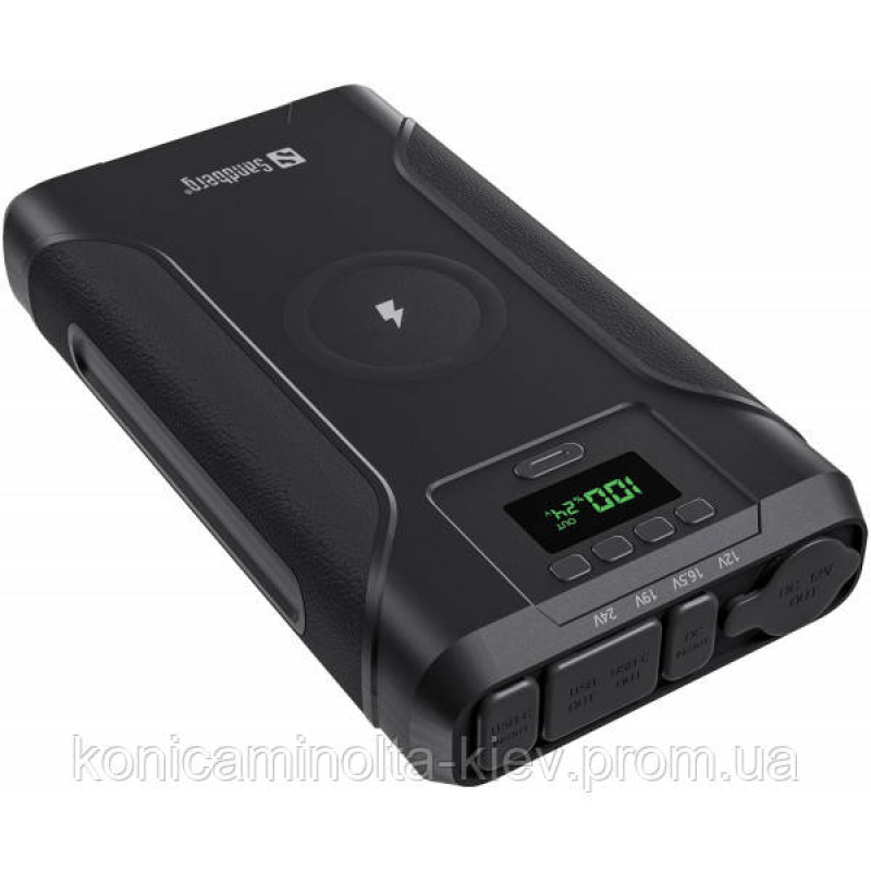 УМБ Sandberg Survivor 76800mAh DC91W PD100W,2xUSB-С+USB-A18W,Cigar Lighter120W,QI-15W,PowerThru