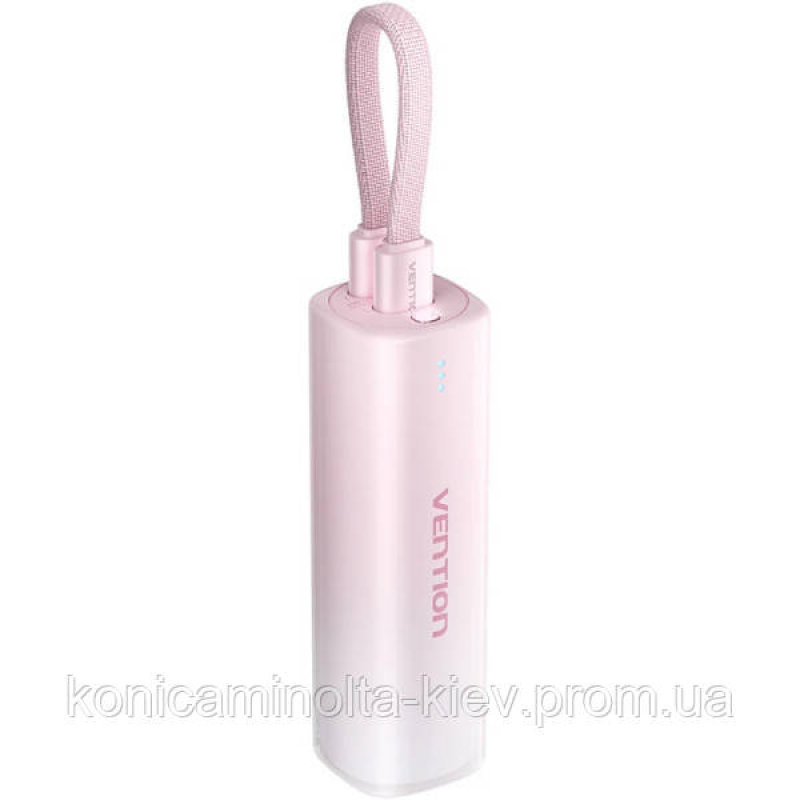 УМБ Vention 5000mAh 20W PD, USB-C In/Out, Lightning In/Out, with cable, Gradient Red