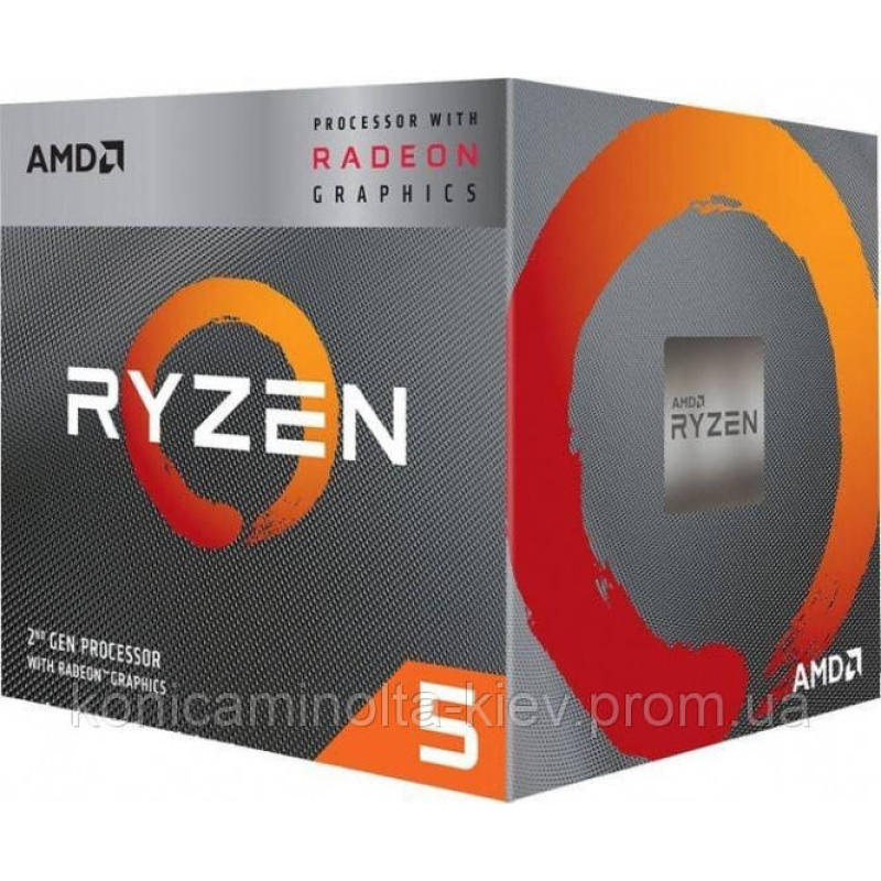 Центральний процесор AMD Ryzen 5 3400G 4C/8T 3.7/4.2GHz Boost 4Mb Radeon RX Vega 11 GPU Picasso AM4 65W Box
