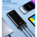УМБ Choetech 20000mAh, PD3.0 45W USB-C, QC3.0, 2хUSB-A 18W, Li-ion чорна (B653-CCBK)