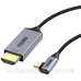 Кабель USB 3.1 Type-C M - HDMI M, 1.8m 4K@60Hz оплетення, L type Choetech (XCH-1803)