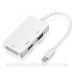 Перехідник mini DisplayPort M --> HDMI/VGA/DVI (24+5), FHD 1080p (S0713)