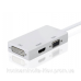 Перехідник mini DisplayPort M --> HDMI/VGA/DVI (24+5), FHD 1080p (S0713)